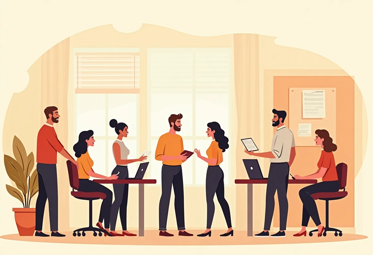 Discussing loan options with diverse perspectives