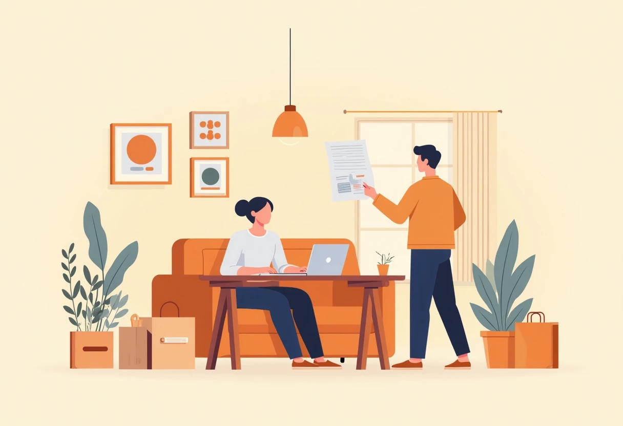 Freelancer reviewing loan options