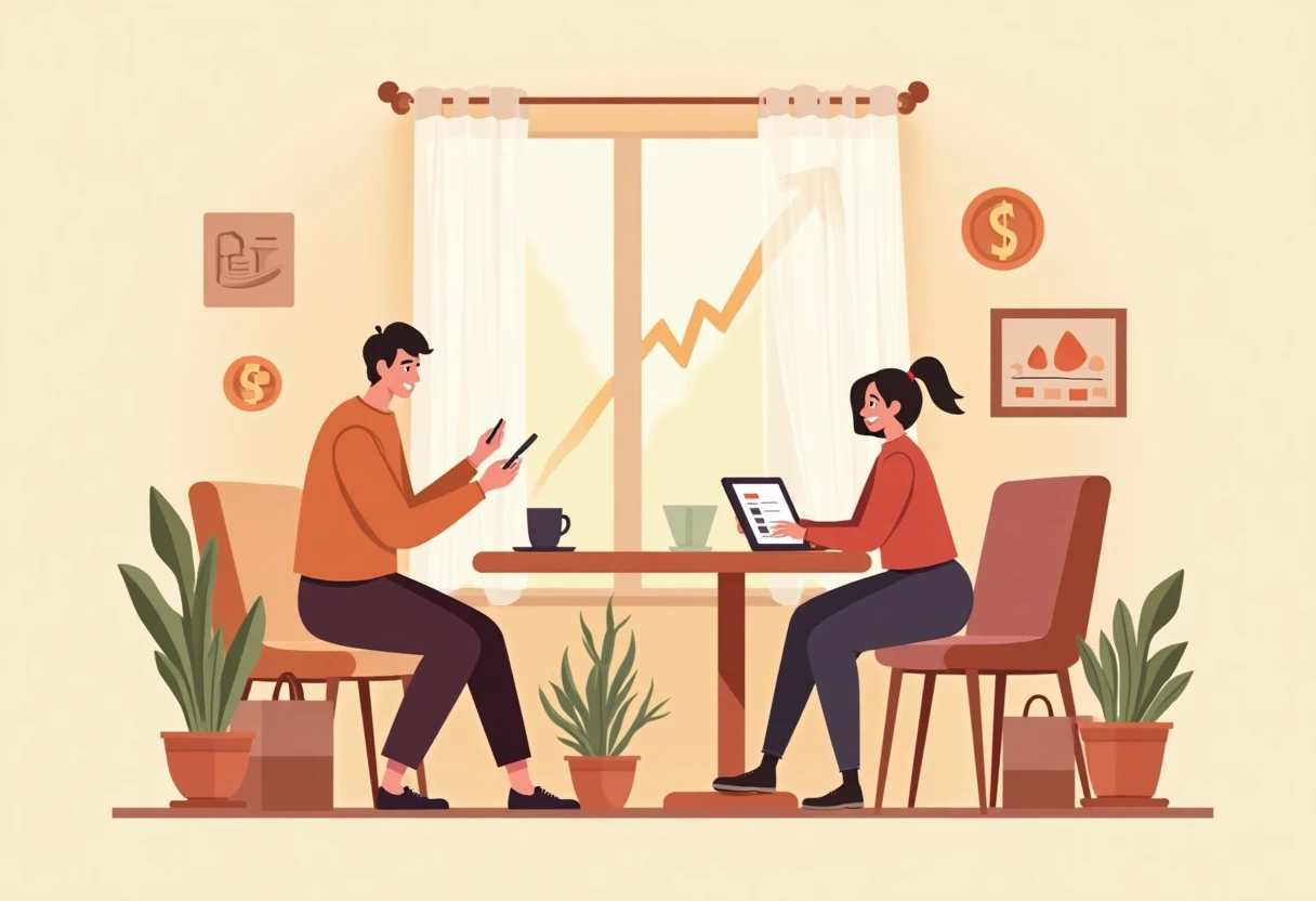Selecting personal loans on a tablet